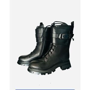 NWOB DKNY Women’s Saba Lace Up Buckled Combat Boots NEW